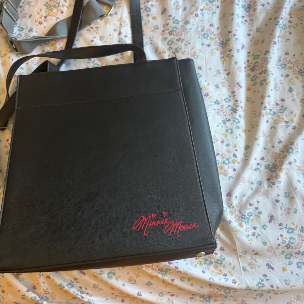 Disney Minnie Mouse Black Tote with Red and White Bow Accents - Picture 3 of 5